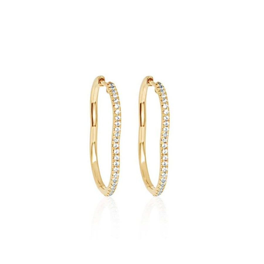 BERCEAU Diamond Hoop Earrings - Yellow earrings ALMASIKA 