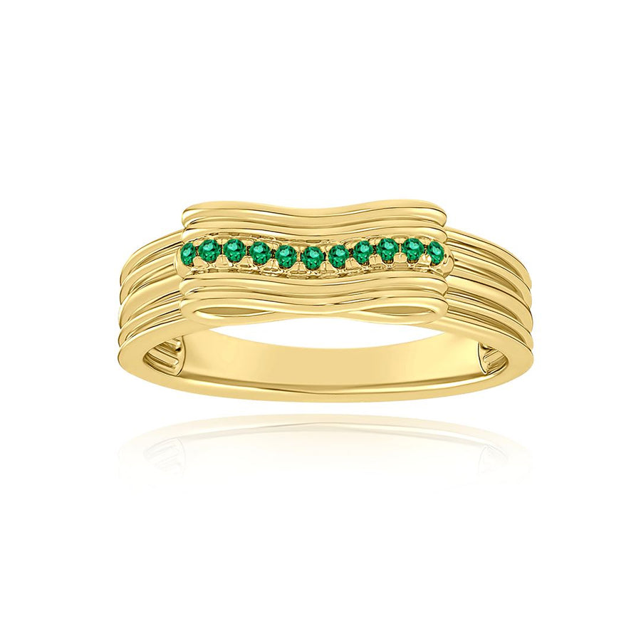 Berceau Motif Ring - Emerald Ring Berceau
