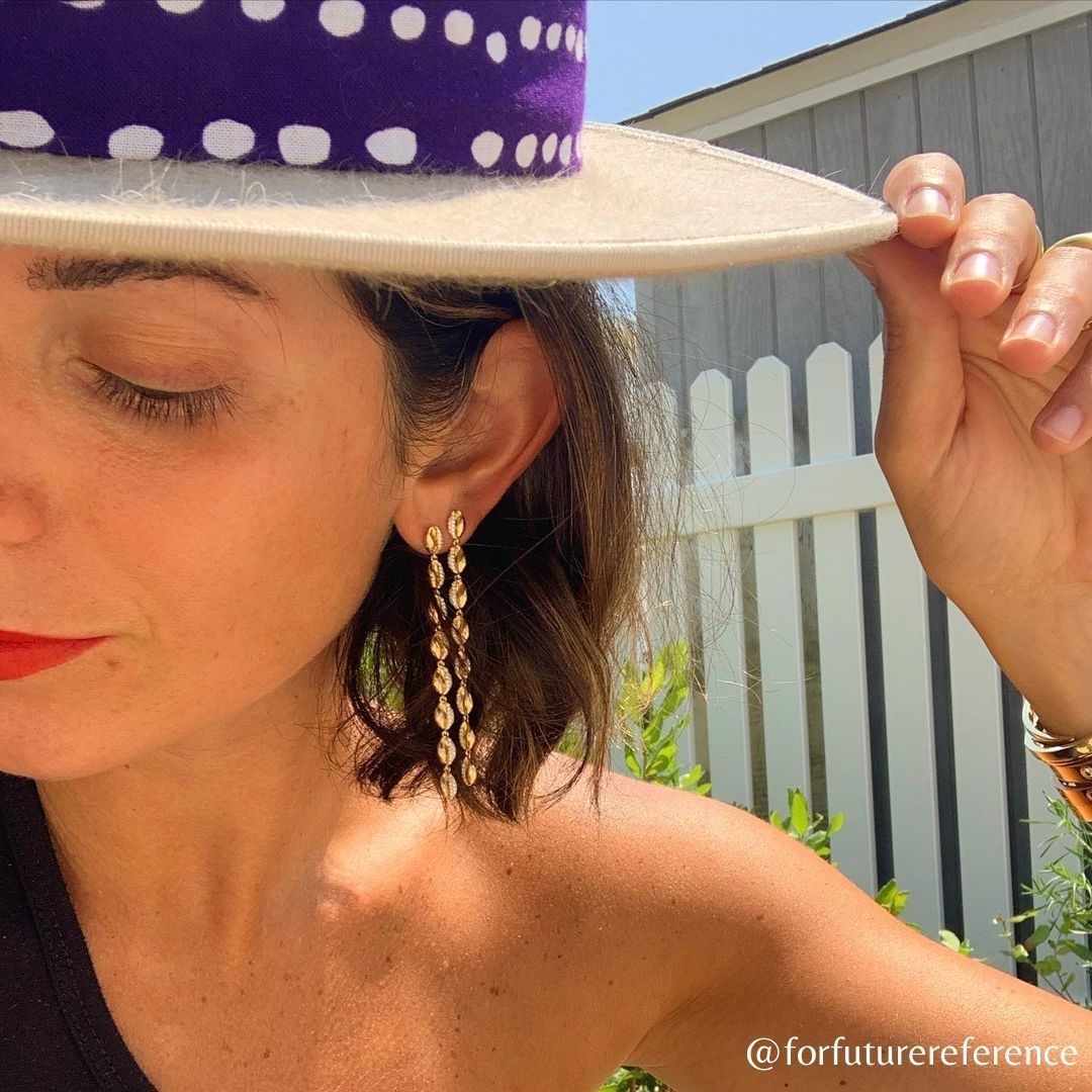 LE CAURI ENDIAMANTÉ - Half Pave drop earrings earrings ALMASIKA