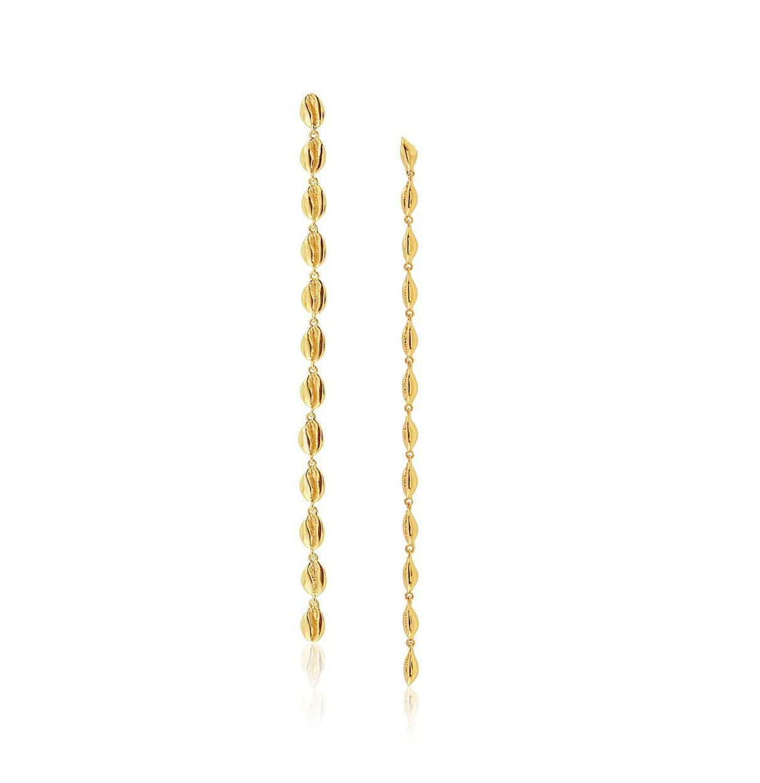 LE CAURI ENDIAMANTÉ - Le Cauri Shoulder Dusters - Gold earrings ALMASIKA