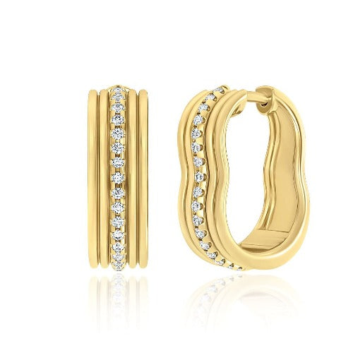 Sagesse Petite Motif Hoop Earrings earrings Sagesse 