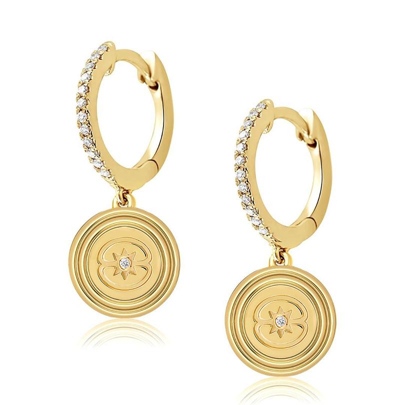 Sagesse - Stella Pave Huggies earrings ALMASIKA