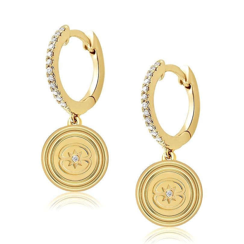 Sagesse - Stella Pave Huggies earrings ALMASIKA 