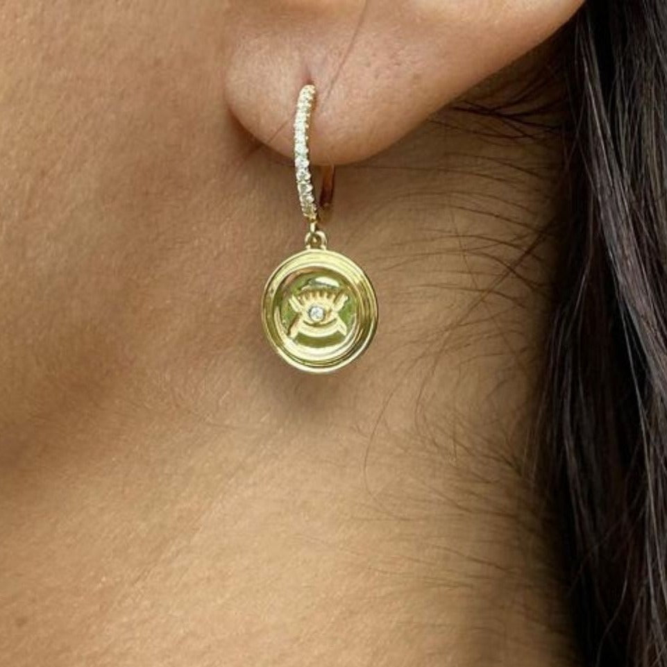 Sagesse - Stella Pave Huggies earrings ALMASIKA