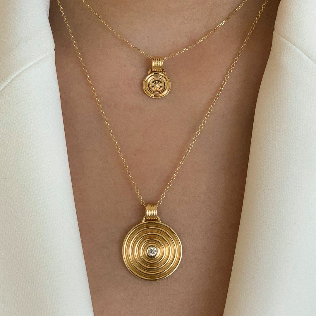 Sagesse Stella Petite Medallion - 11mm Necklace ALMASIKA