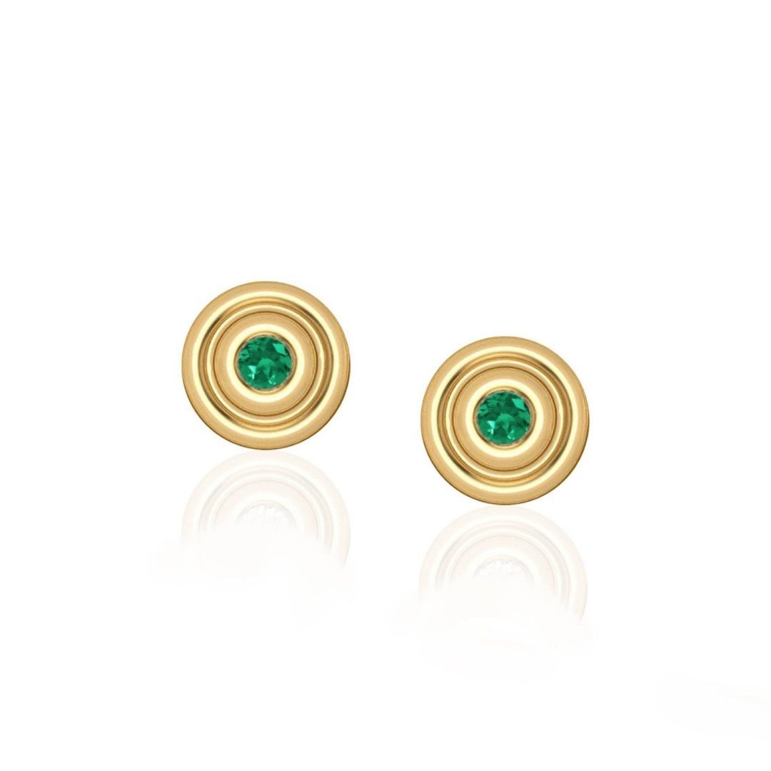 Sagesse - Universum Petite Studs Emerald earrings ALMASIKA 