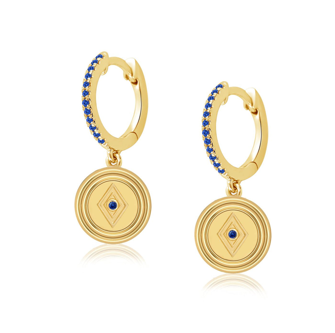 Sagesse - Veni Sapphire Pave Huggies earrings ALMASIKA