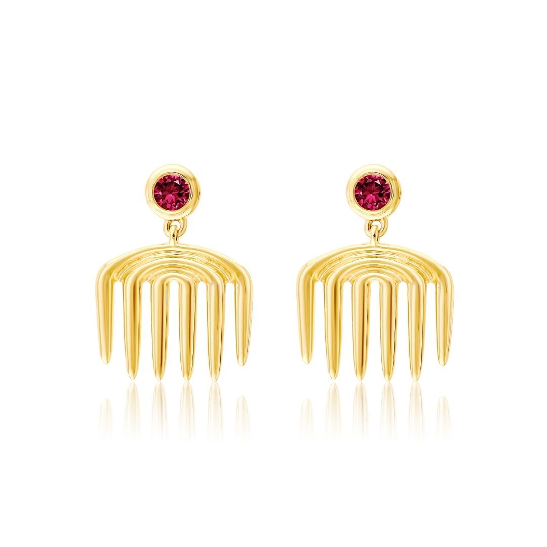 Sagesse - Vici Charm Ruby Earrings earrings ALMASIKA 