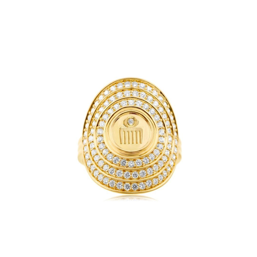 Sagesse - Vici Pave Signet Ring Ring ALMASIKA