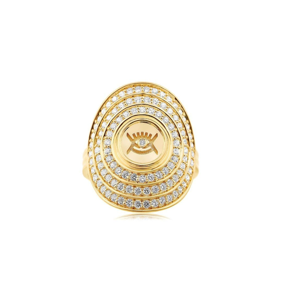 Sagesse - Vidi Pave Signet Ring Ring ALMASIKA