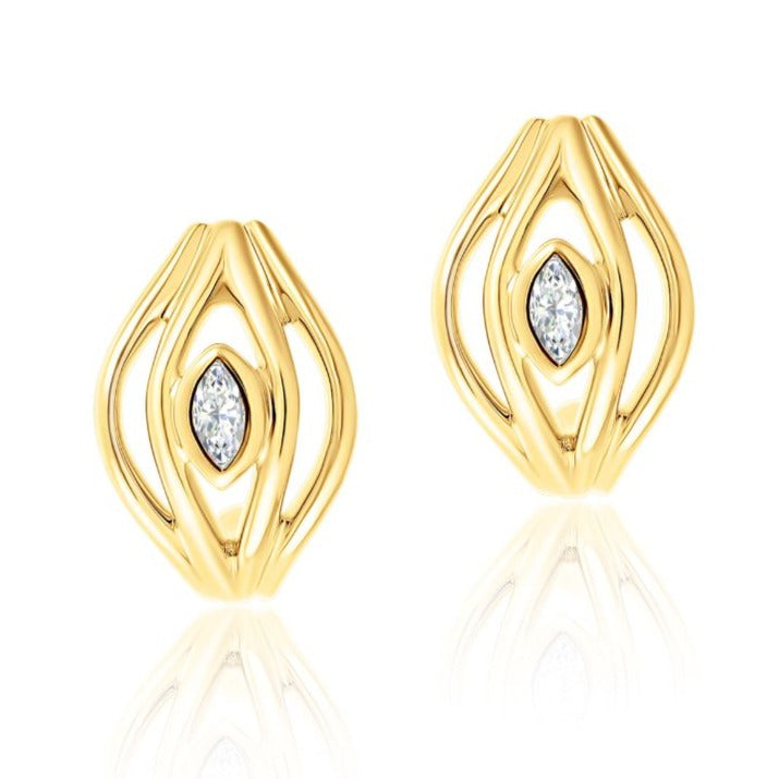 Terra Nova Petite Marquise Huggies earrings ALMASIKA