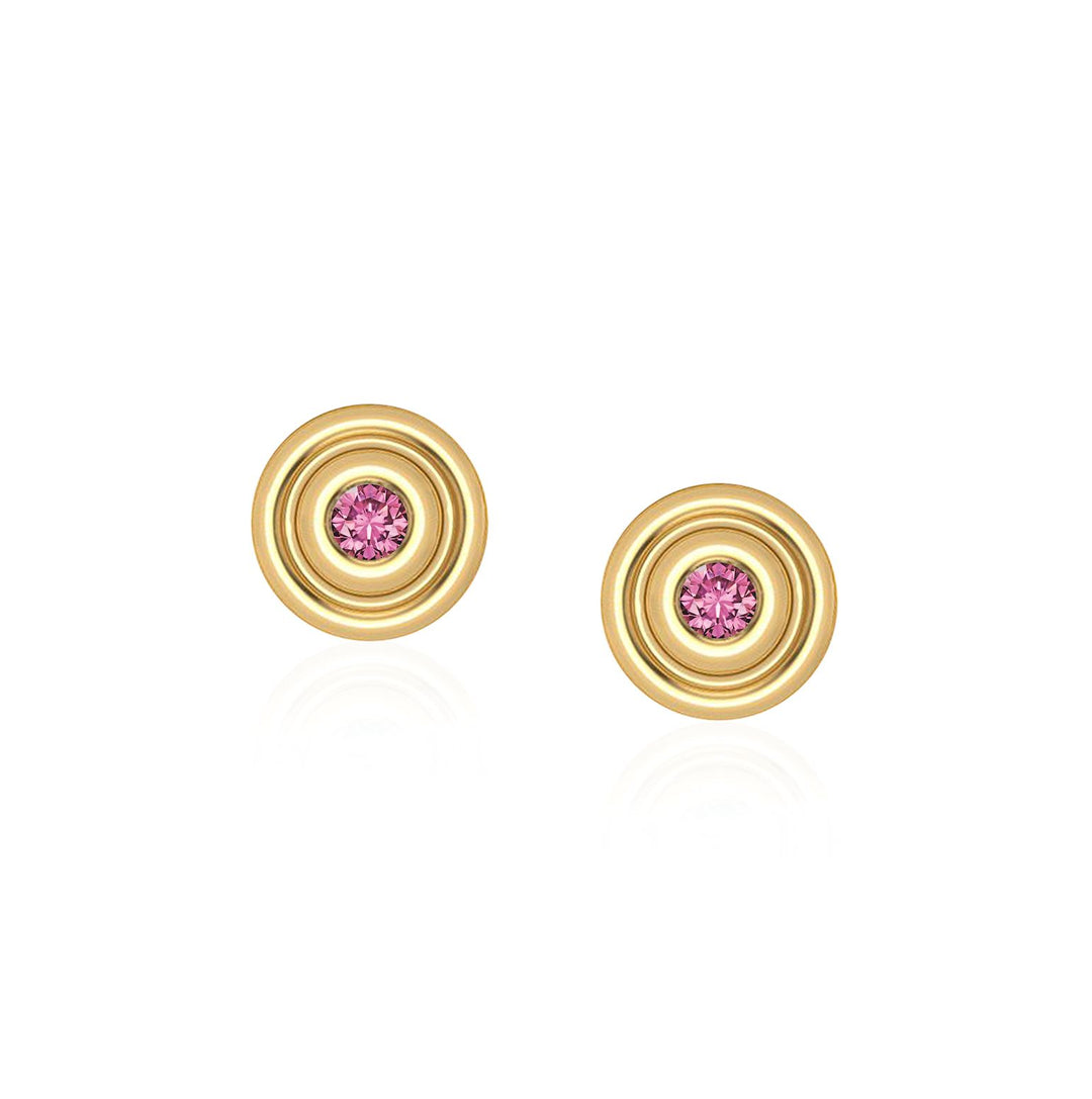 Universum Petite Studs Pink Sapphire earrings ALMASIKA