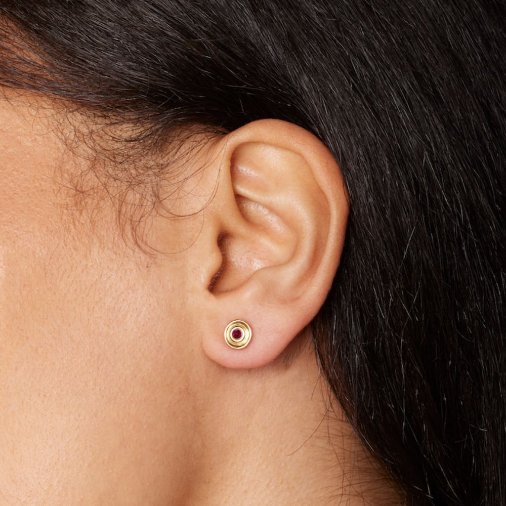 Universum Petite Studs Ruby earrings ALMASIKA
