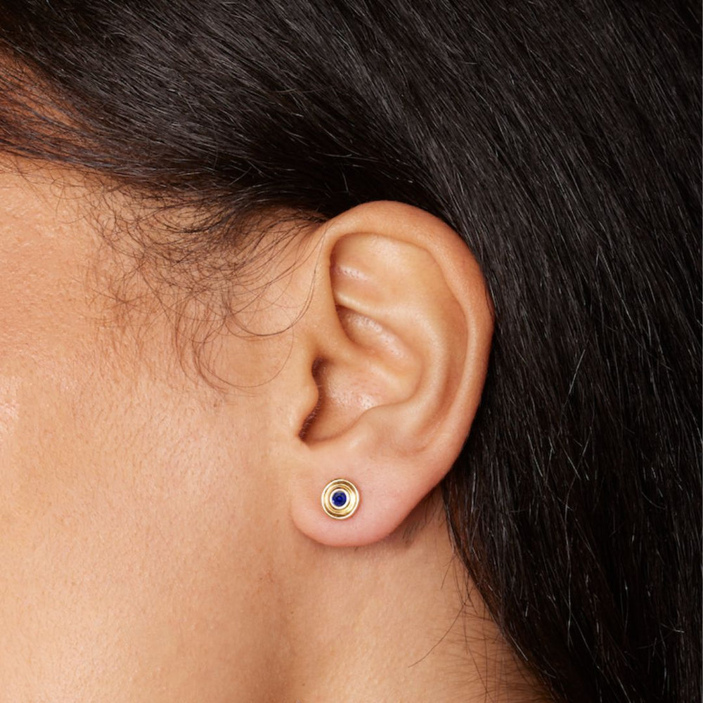 Universum Petite Studs Sapphire earrings ALMASIKA 