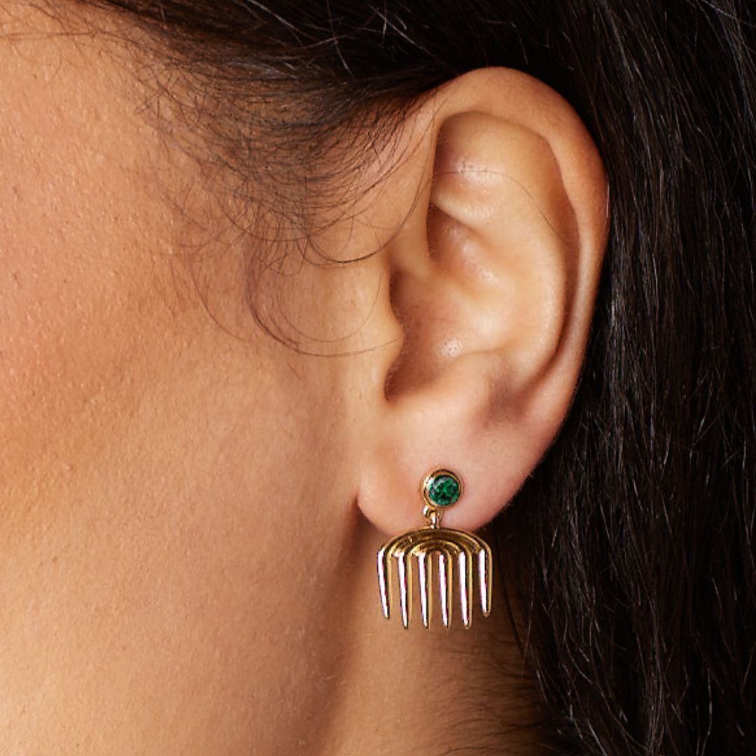 Vici Charm Emerald Earrings earrings ALMASIKA