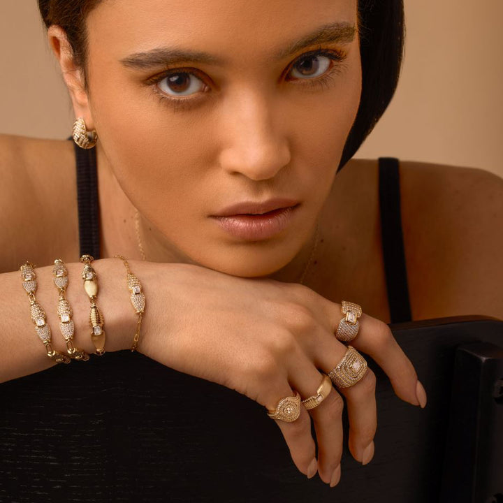 Adiré 18k Pavé Chain Bracelet bracelet ALMASIKA 