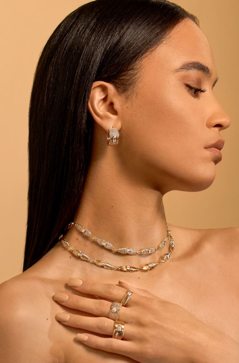 Adiré 18k Pavé Huggies earrings ALMASIKA 