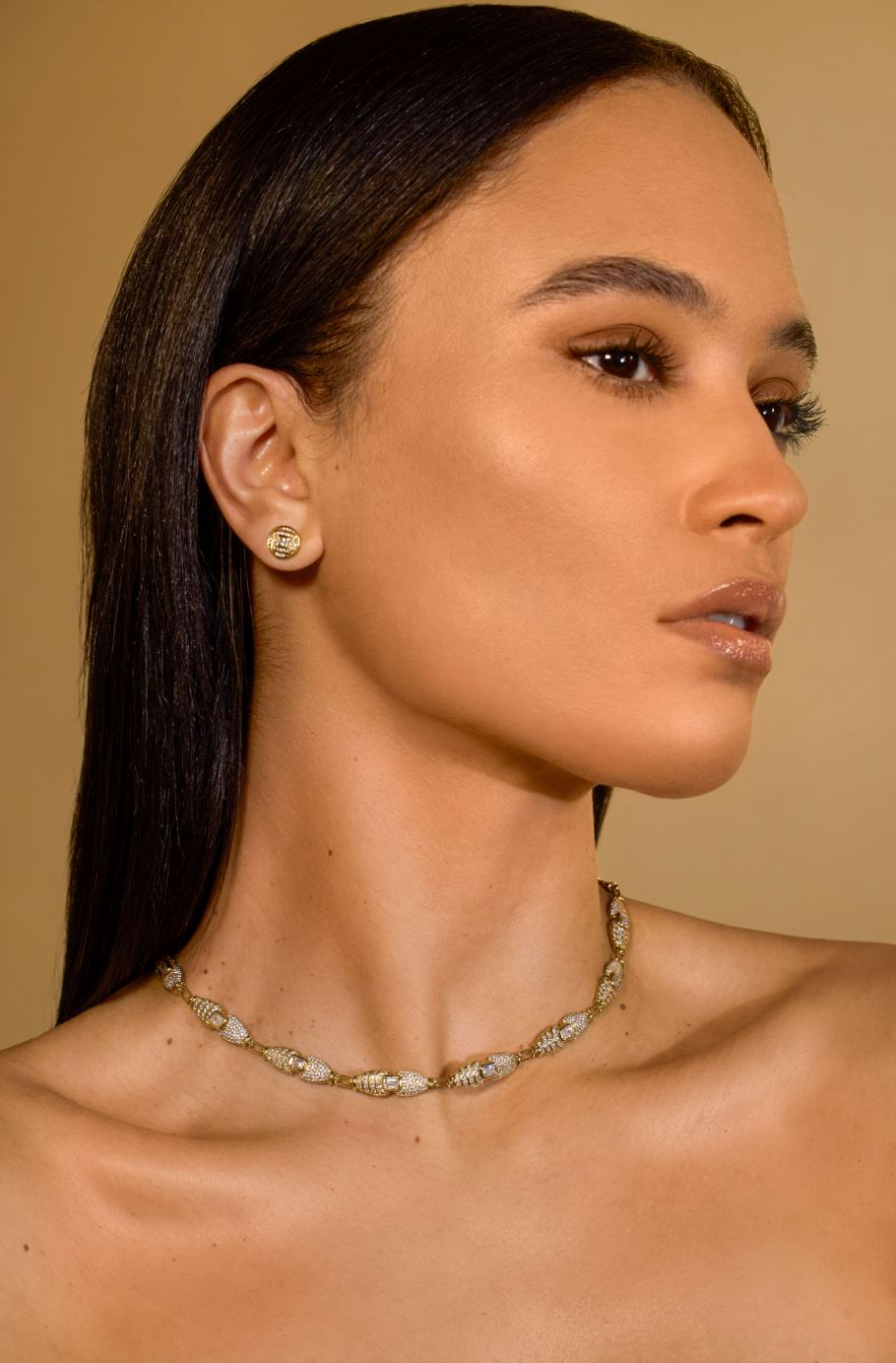 Adiré 18k Pavé Tennis Necklace Necklace ALMASIKA 