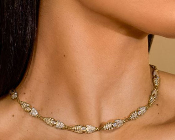 Adiré 18k Pavé Tennis Necklace Necklace ALMASIKA 