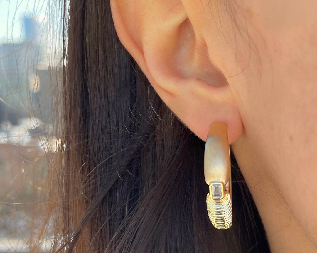 Adiré Diamond Hoop Earrings earrings ALMASIKA 