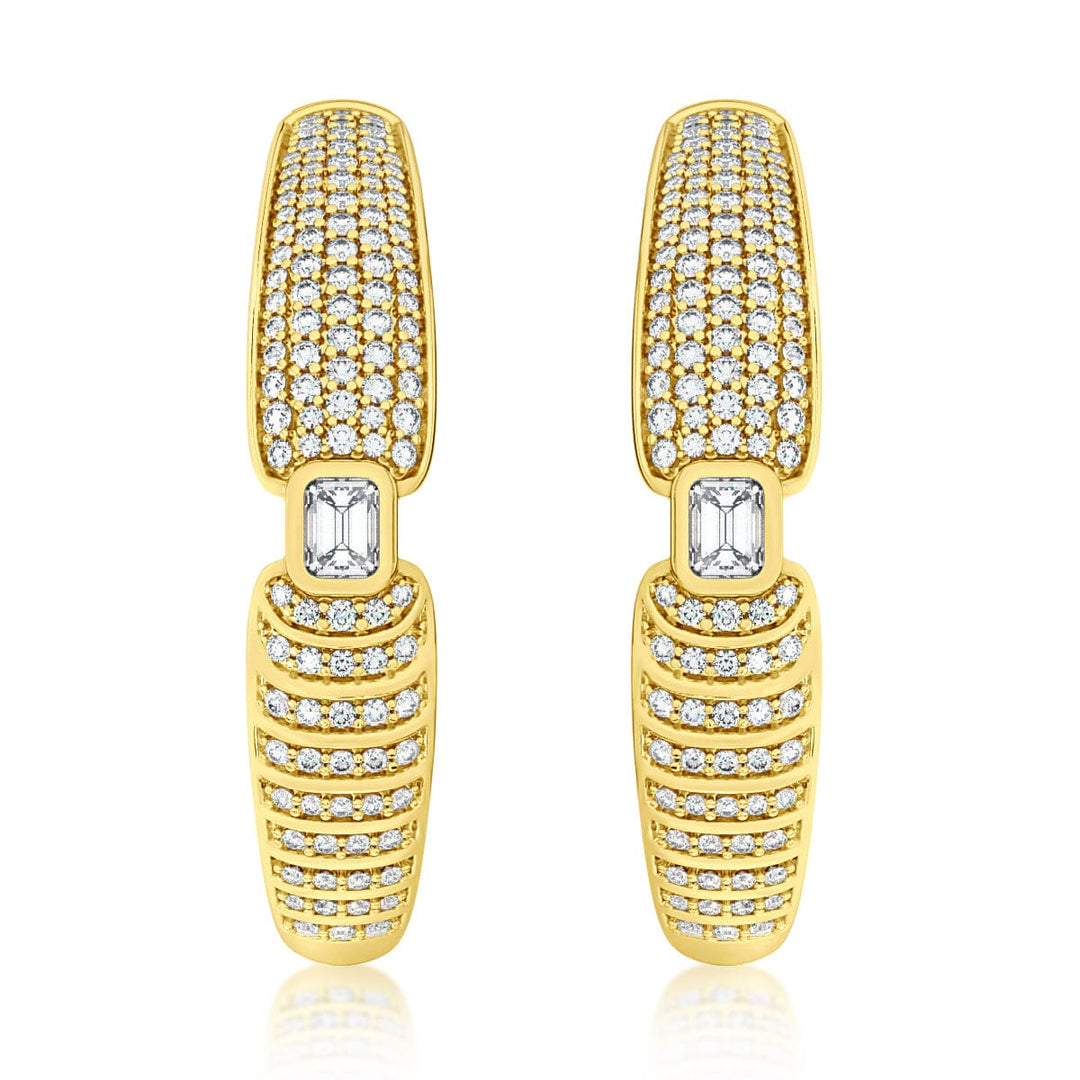 Adiré Pavé Hoops earrings ALMASIKA 