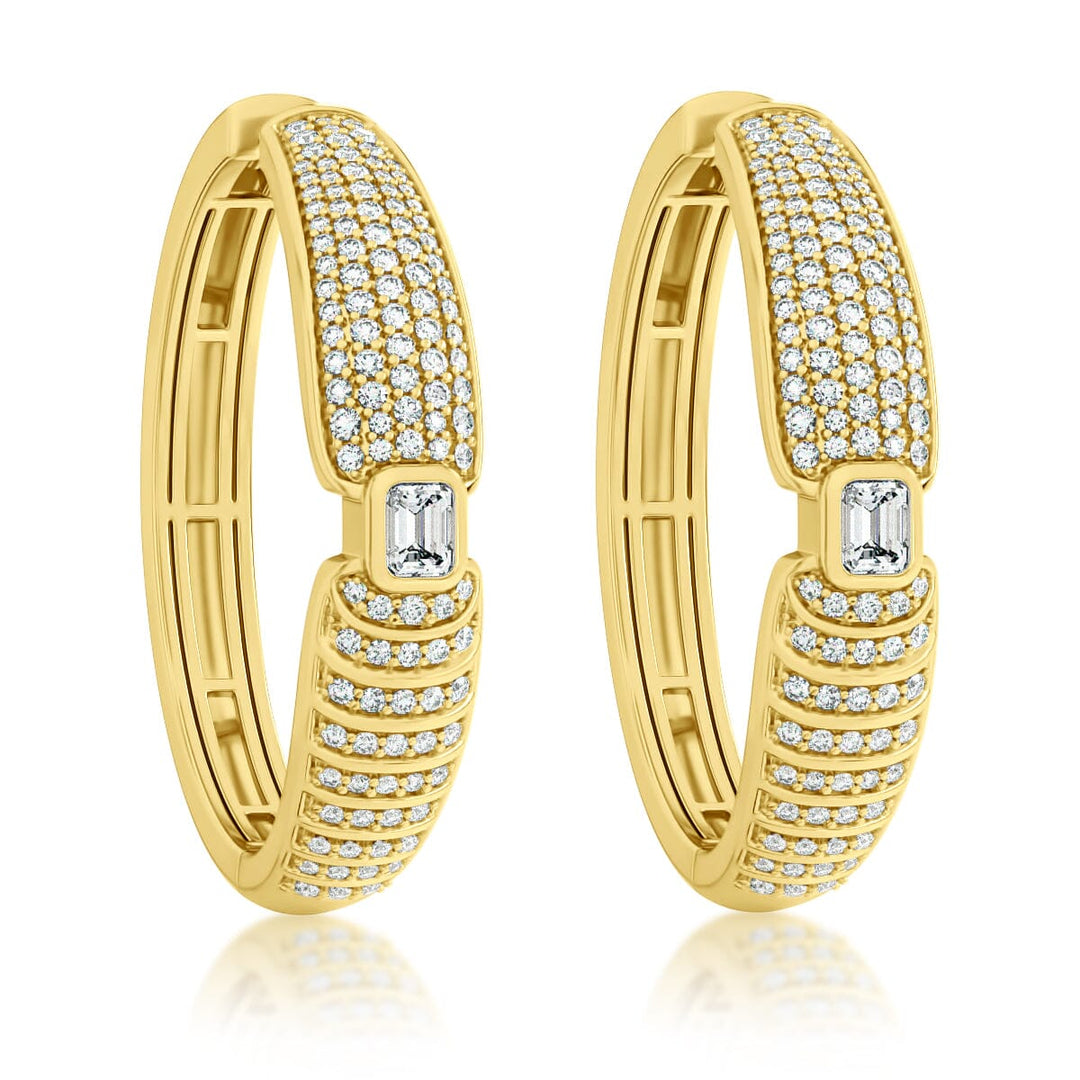 Adiré Pavé Hoops earrings ALMASIKA 