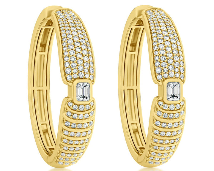 Adiré Pavé Hoops earrings ALMASIKA 