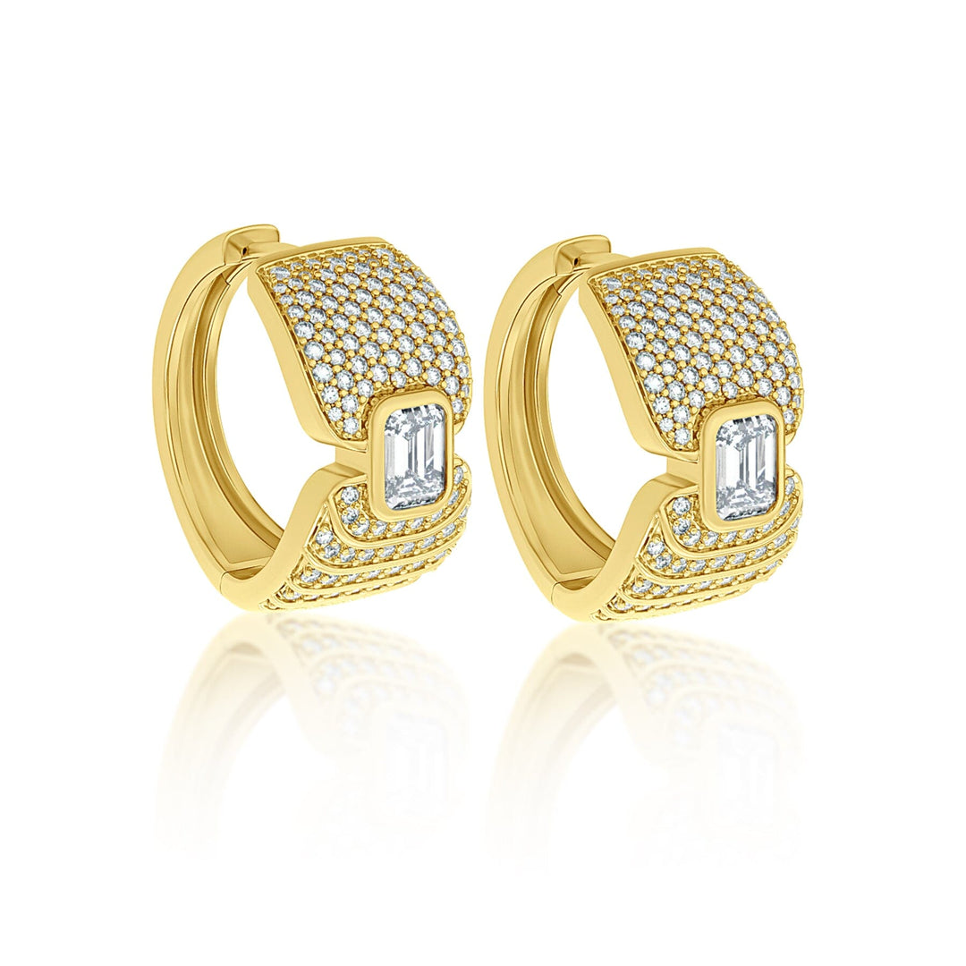 Adiré Pavé Huggies earrings ALMASIKA 