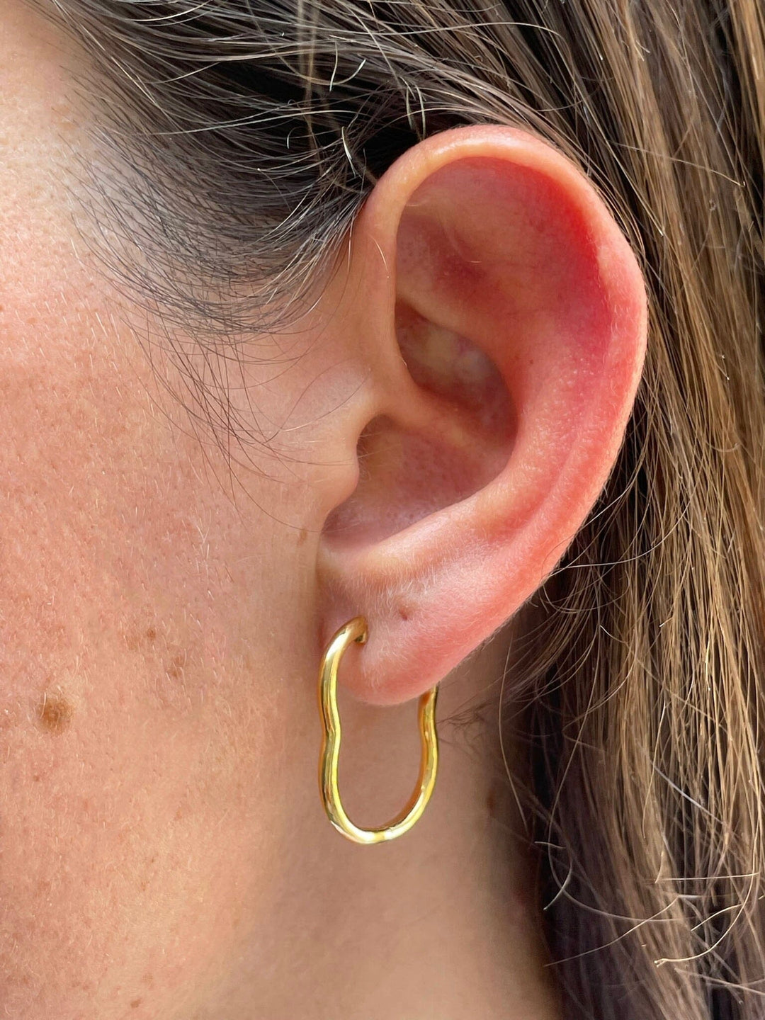 BERCEAU 18K Gold Hoop Earrings - Yellow earrings Berceau 