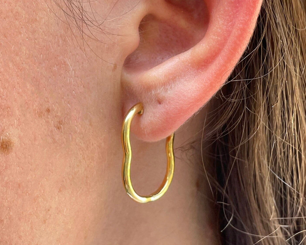 BERCEAU 18K Gold Hoop Earrings - Yellow earrings Berceau 