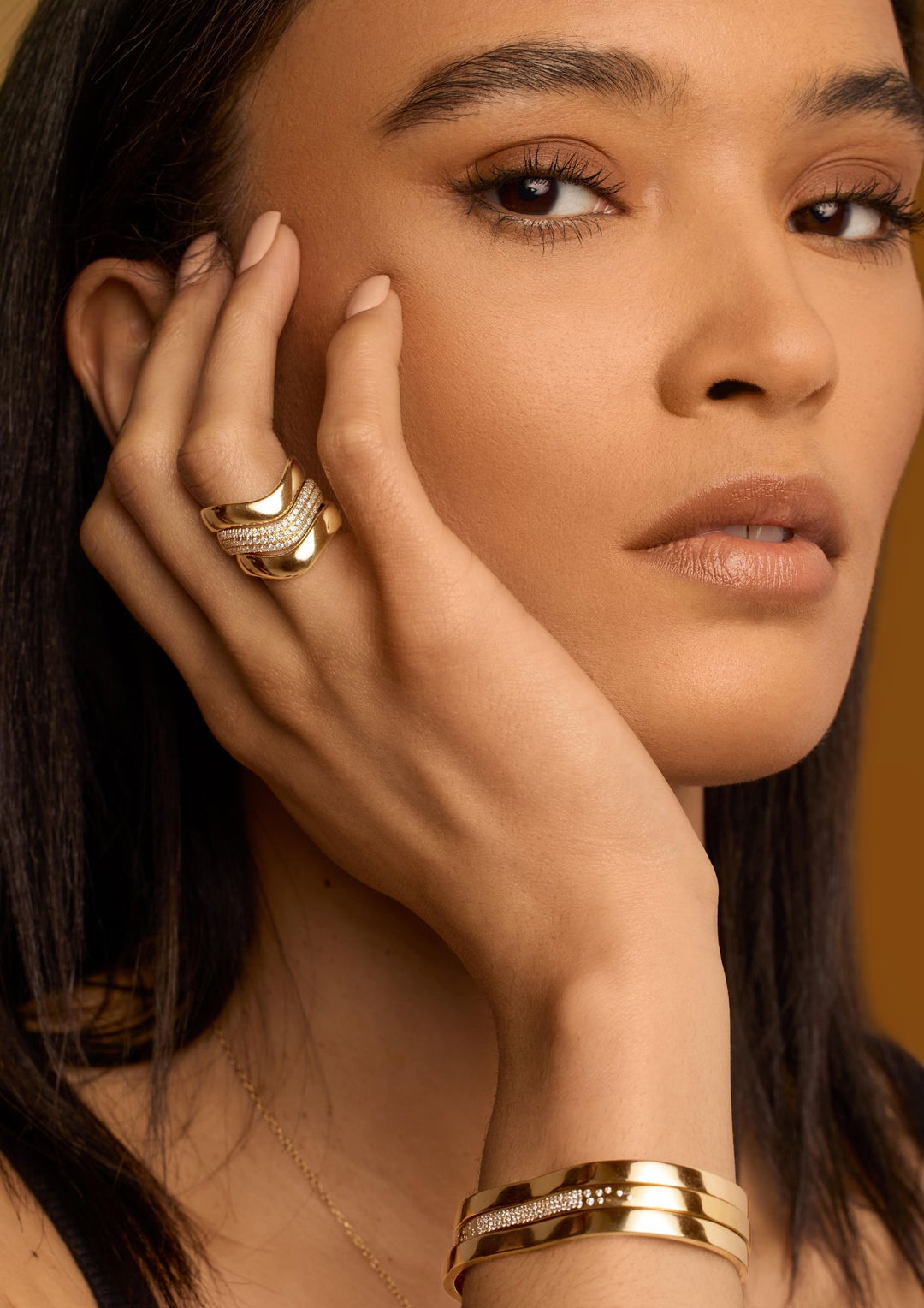 Berceau Bombée Gold Ring Ring Berceau 