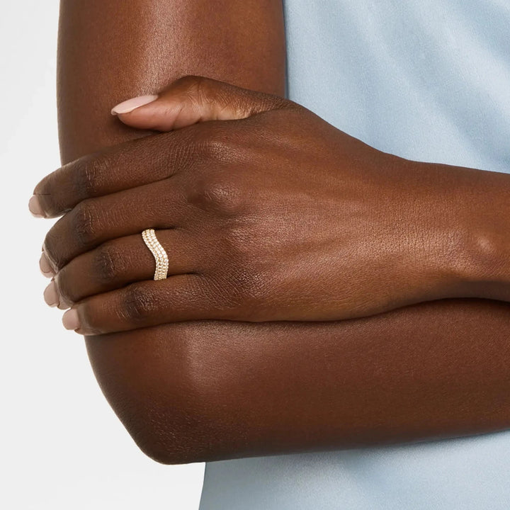 Berceau Bombée Pavé Diamond Ring Ring Berceau 