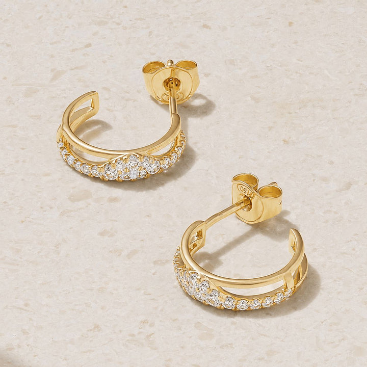 Berceau Demi Pavé Diamond Hoop Earrings earrings Berceau 