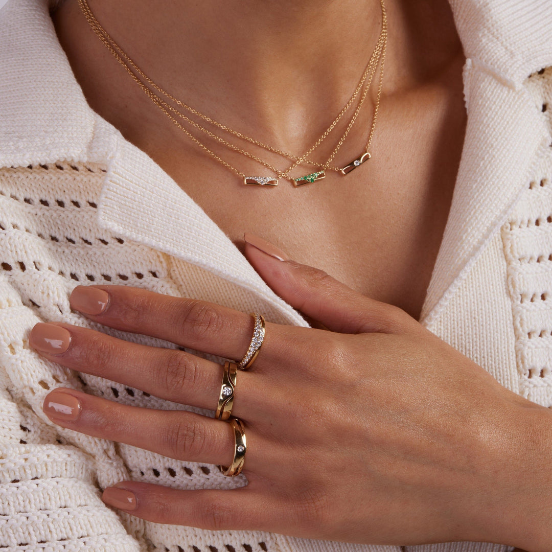 Berceau Diamond Bar Necklace Necklace Berceau 