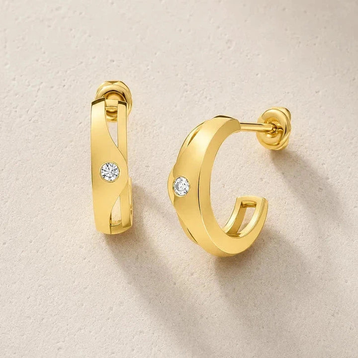 Berceau Diamond Demi Hoop Earrings earrings Berceau 