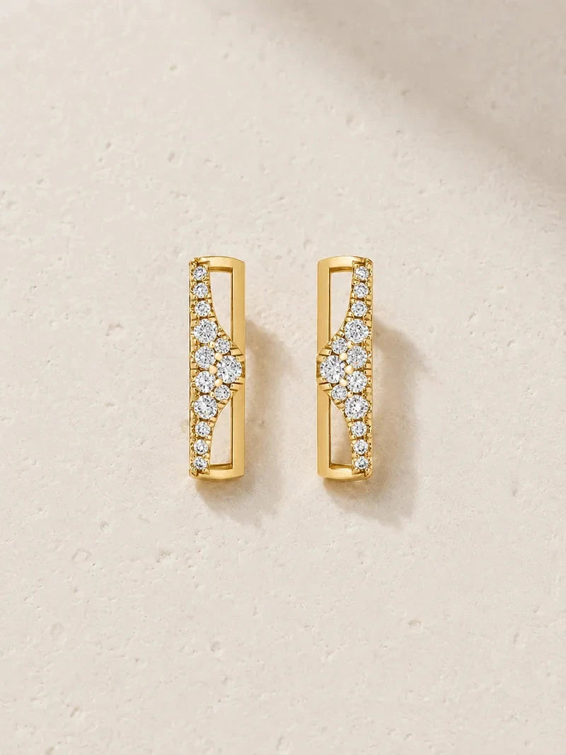 Berceau Pavé Diamond Bar Earrings earrings Berceau 