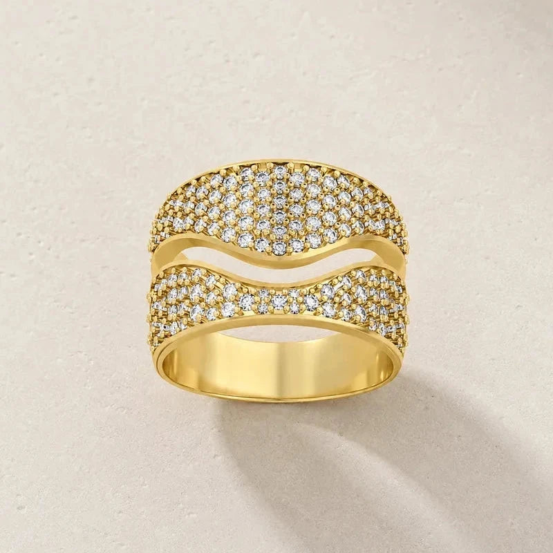 Berceau Pavé Diamond Interlocking Rings Ring Berceau 