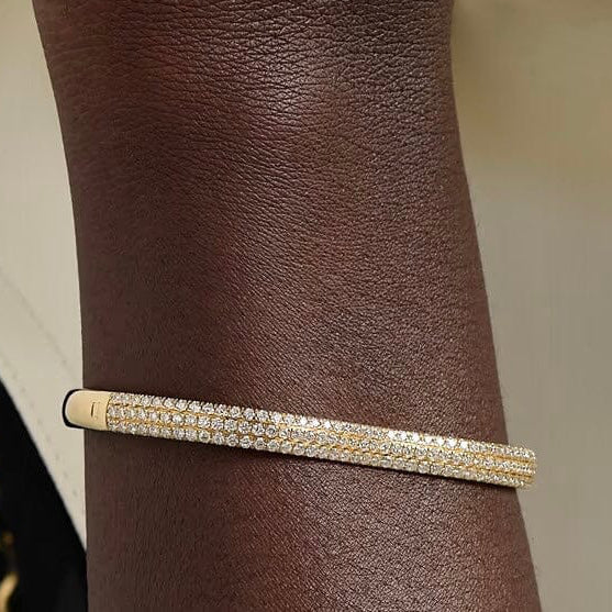 Berceau Pavé Diamond Sculpte Bangle bracelet Berceau 