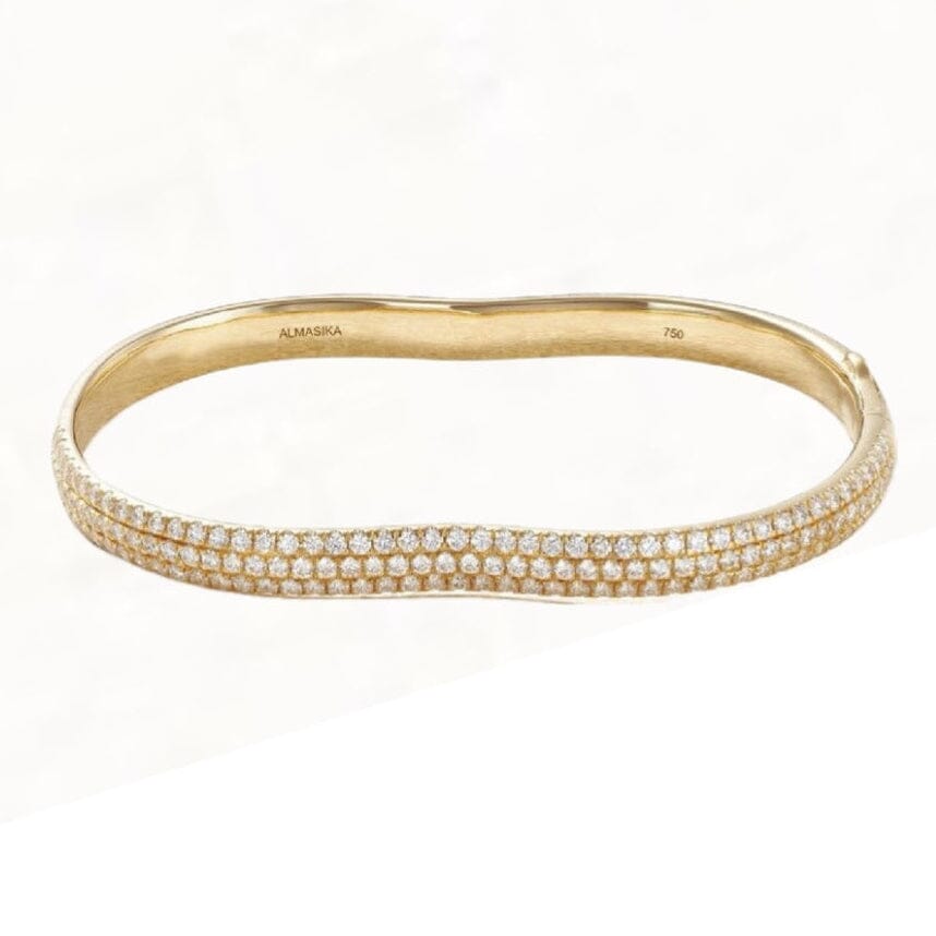 Berceau Pavé Diamond Sculpte Bangle bracelet Berceau 