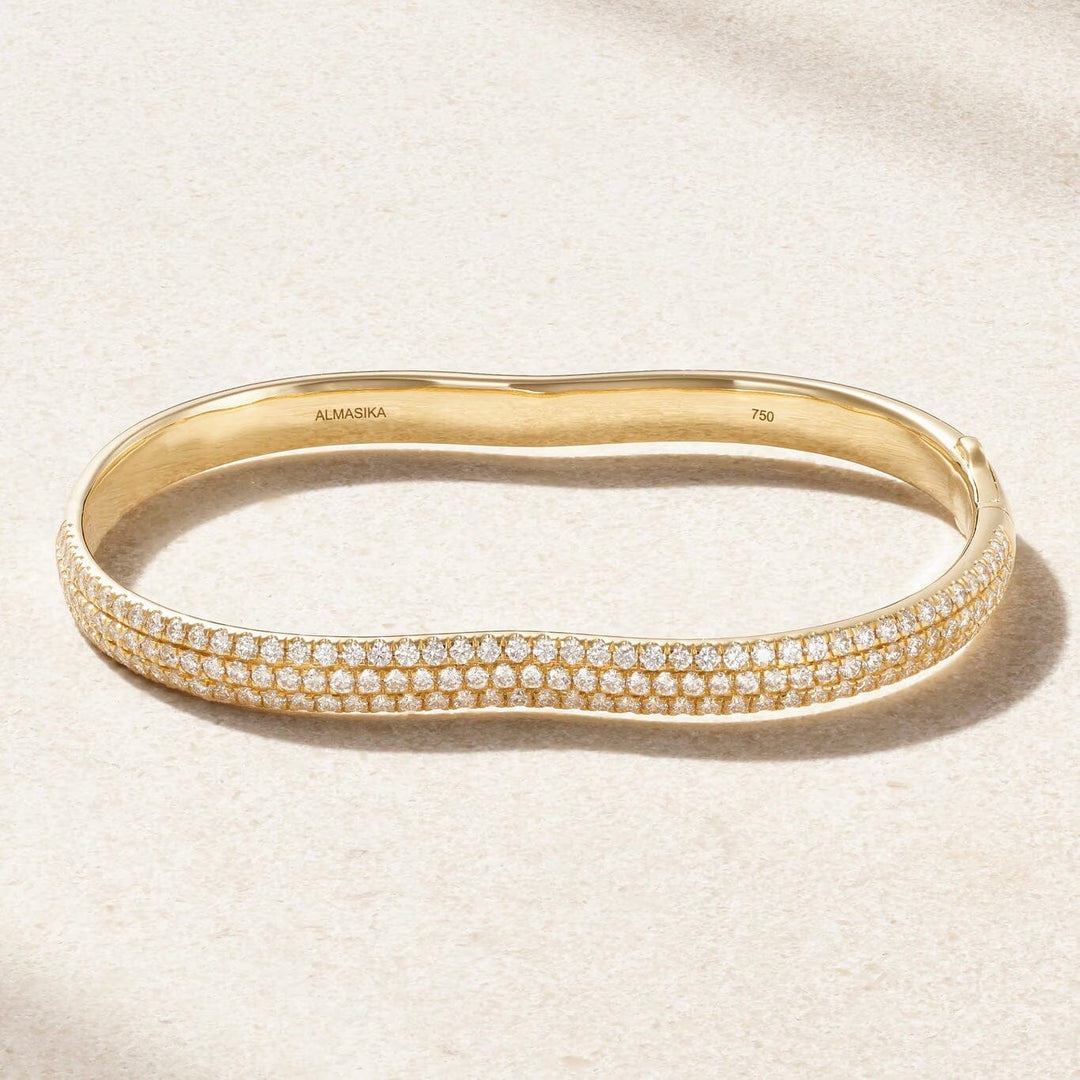 Berceau Pavé Diamond Sculpte Bangle bracelet Berceau 
