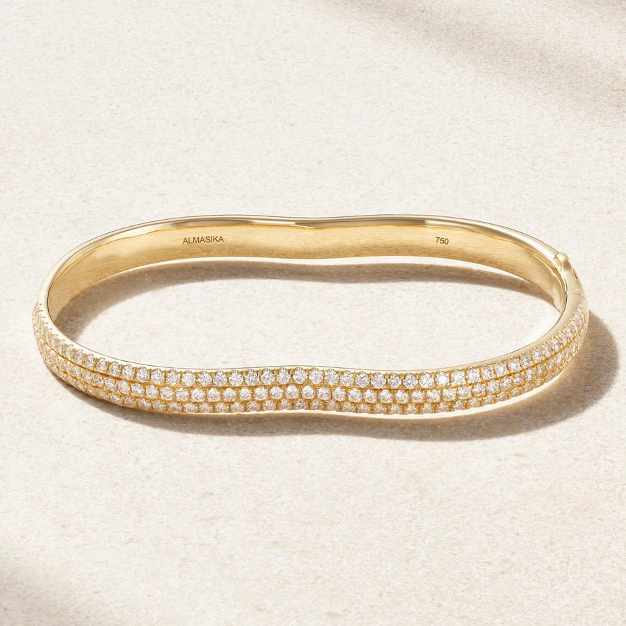 Berceau Pavé Diamond Sculpte Bangle bracelet Berceau 