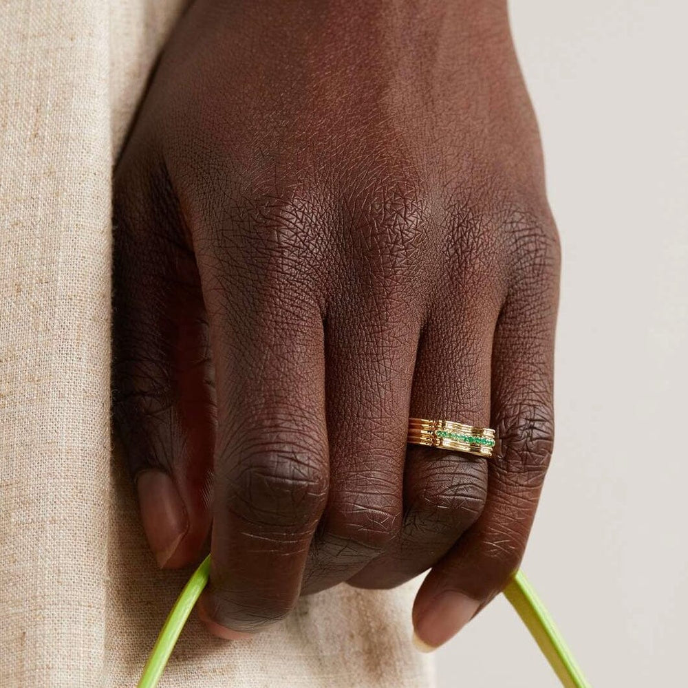 Berceau Pavé Emerald Motif Ring Ring Berceau 