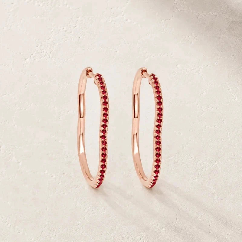 Berceau Pavé Ruby Hoop Earrings earrings Berceau 