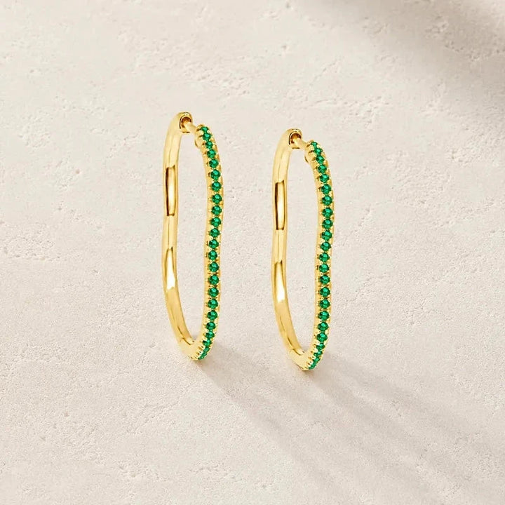 Berceau Pavé Tsavorite Hoop Earrings earrings Berceau 