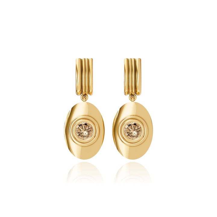 Bezel Champagne Drop Earring earrings Sagesse 