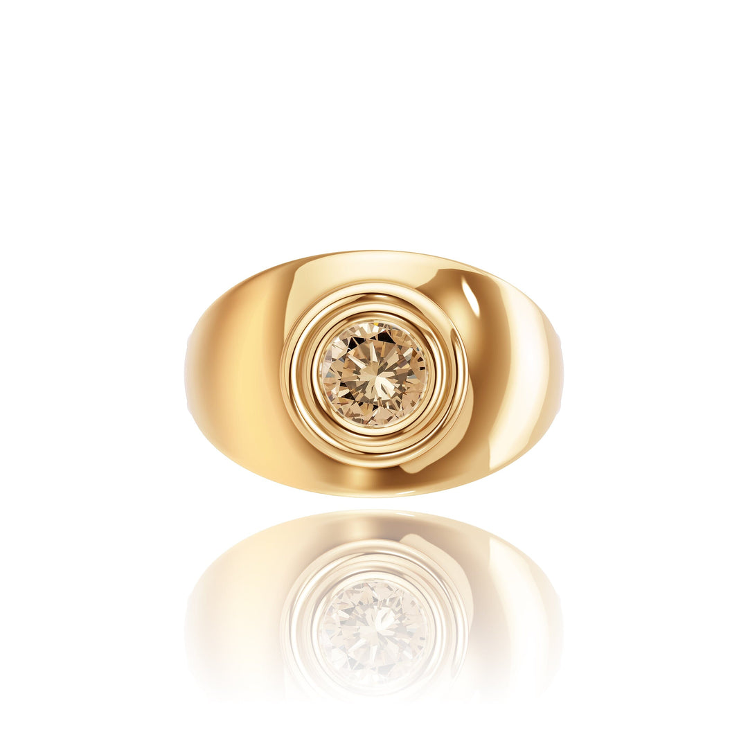 Bezel Champagne Ring Ring Sagesse 