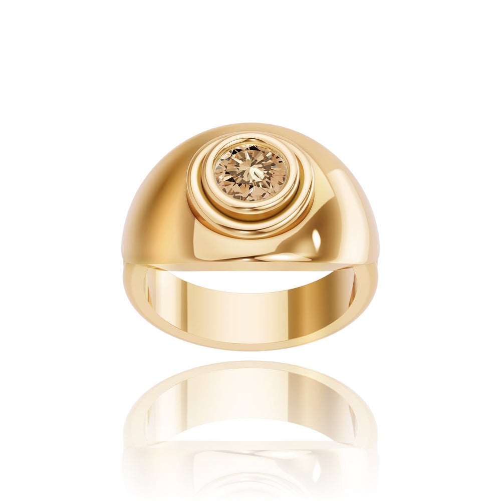 Bezel Champagne Ring Ring Sagesse 