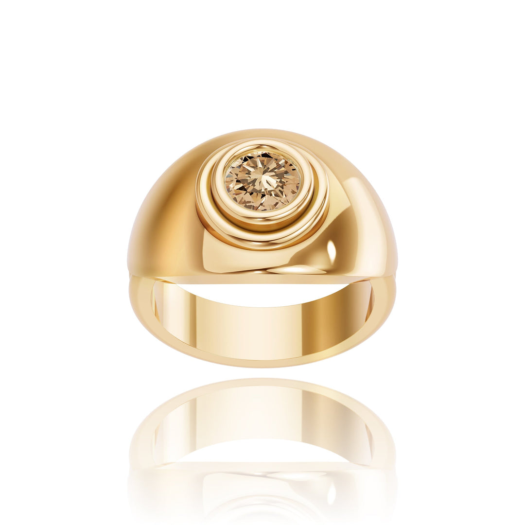 Bezel Champagne Ring Ring Sagesse 