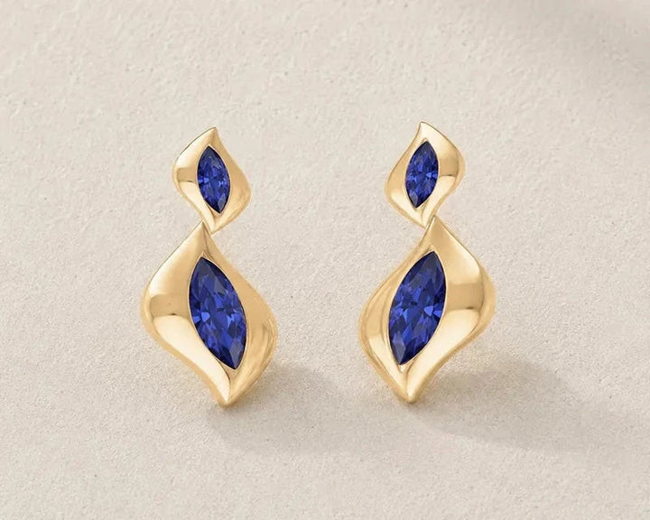 Harmony Blue Sapphire Climber Earrings earrings Harmony 