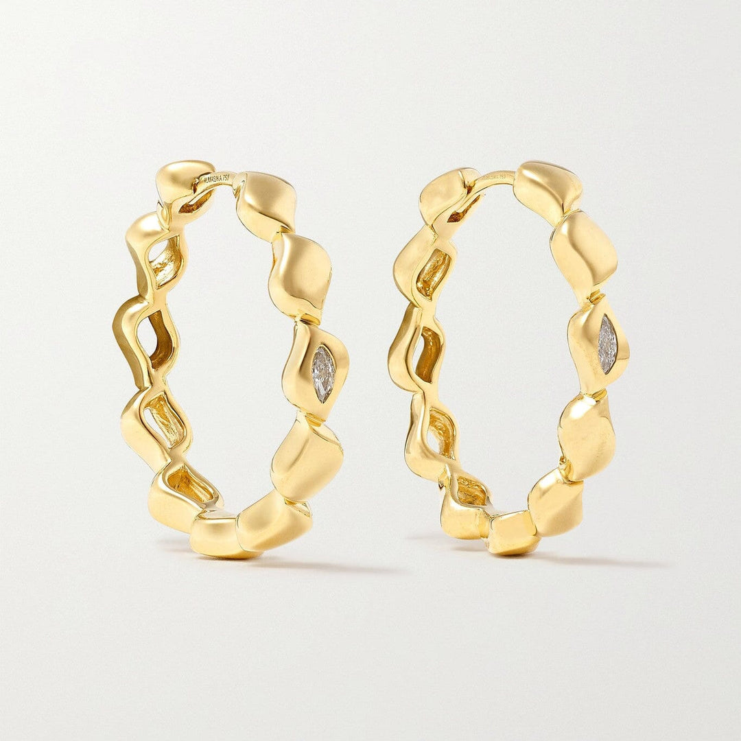 Harmony Diamond Medium Hoop Earrings earrings Harmony 